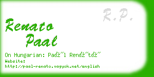 renato paal business card